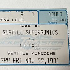 Seattle Super Sonics Chicago Bulls 11/22/1991 VTG Ticket Stub Seattle KINGDOME picture