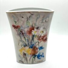 Goebel Berta Hummel Vintage Wild Flowers 1928/30 Oval Porcelain Vase 7