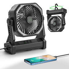 20000mAh power bank, up to 58 hours battery powered heavy duty portable fan picture