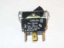 1 pc. Carling TIGL51-1C-BL-FN DPDT Rocker Switch, 250 VAC, 3/4HP,10A,  New picture