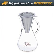 BLUE BREW BB1011 Pour Over Brewer | Coffee Maker Carafe w/ Permanent Filter picture