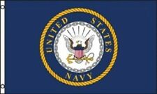 United States Navy Flag USN Emblem Banner US Military Pennant New 3x5 Poly 100D picture