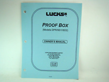 Lucks Proof Box Owners Manual Models DPR/SD1/SD2 picture