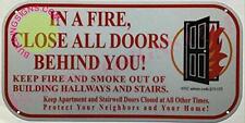 FDNY Sign New York In Fire Close All Doors Behind You sign (Reflective, nyc hpd) picture