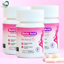 30x Boric Vaginal Suppository Intimate pH Balance Odor Itching Remove Yoni Pops picture