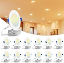 12 Pack 4 Inch 6 Inch 5CCT Ultra-Thin LED Recessed Ceiling Light Junction Box picture