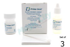 New Prime-Dent Permanent Glass Ionomer Dental Luting Cement #010-020 (Set Of 3) picture