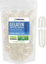 Size 000 Clear Empty Gelatin Pill Capsules Kosher Gel Gluten-Free Made in USA  picture