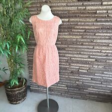 Vintage 60s Handmade Peach Lace Wiggle Cocktail Dress picture