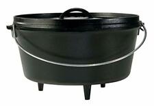 Lodge Preseasoned Cast Iron Deep Camp Dutch Oven Hot Coals USA Made Cookware 8Qt picture