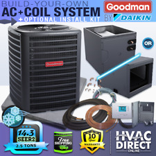 2.5 Ton Goodman 14.3 SEER2 Central Air Conditioner Condenser & Coil AC System picture