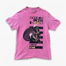 Vintage 80s New Kids On The Block Hangin' Tough Single Stitch Pink Tee 1989 L picture