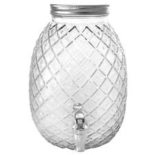 1.2 Gallon Pineapple Clear Glass Drink Dispenser picture