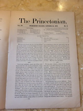 The Princetonian.  October 24, 1879.  Volume 4 #9. Exceptionally scarce picture
