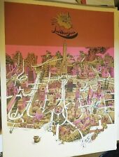 LOS ANGELES CALIFORNIA VINTAGE 1968 CLASSIC SO CAL POSTER ART By GENE HOLTAN picture