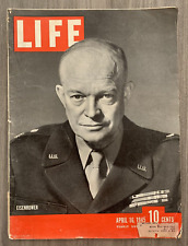 1945 Life Magazine Dwight D Eisenhower Cover  Issue April  1945 picture