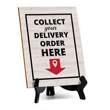 Collect your Delivery Order Here Table Sign with Acrylic Stand (6x8“) picture