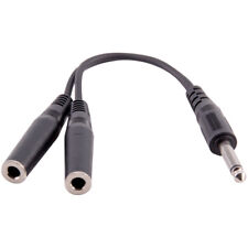 6 Inch 1/4 Inch Male to Dual 1/4 Inch Female Mono Y Splitter Cable picture
