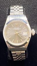 ROLEX 6916 OYSTER PERPETUAL DATE SILVER DIAL 26mm SS AUTOMATIC LADIES WATCH. picture