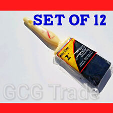 12 of 2 Inch Paint Brushes Economy Polyester Linzer All Tips of Paints Size 2