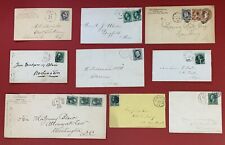 United States, 1874-1885, Lot of 9 Large Bank Note Covers picture
