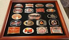 Collectible Budweiser 18 Belt Buckles Anheuser-Busch 2010 The Bradford Exchange picture