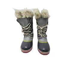Sorel Joan of Arctic Women's 4 Boots Gray Faux-Fur Trim Insulated Waterproof picture