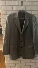 Vintage Baracuta Soft Men’s Manhattan Blazer Jacket Gray Three Button SZ 44L picture