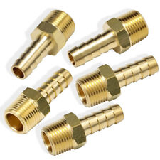 5PCS Brass 3/8In Hose Barb to 3/8In Male NPT Hose Fitting,Water Fuel Air Metals picture