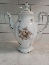 Rare Johann Haviland Bavaria Germany Sepia Rose Coffee Teapot w Lid picture