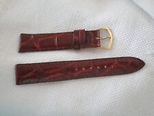 watchstrap watch band strap 18mm leather gold  hadley roma  brown croco grain picture