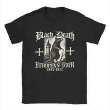 Black Death European Tour 1347-1351 Big Rat Men T Shirt Vintage Tees picture