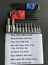 Snap on hex bit socket set Allen Hex and Torx With Goodies NEW sae picture