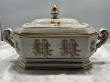 Antique Tureen With Lid Rectangular Dish Vegetable Serving Bowl Or Casserole picture