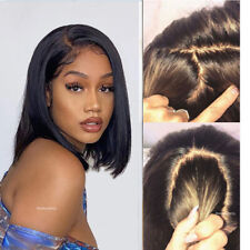 Short Bob Silk Top Full Lace Human Hair Wig Pre Plucked Bob Cut Silk Base Wig picture