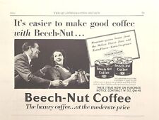 Beech-Nut Coffee Happy Couple Vintage Print Ad 1941 picture
