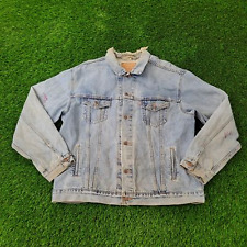 Vintage 2001 LEVIS Type-3 Thrashed Denim Jacket 2XL-Short 26x29 Distressed Faded picture