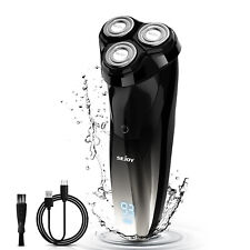 Sejoy Men's Razor Rotary Waterproof Electric Shaver Pop-Up Trimmer Wet & Dry New picture
