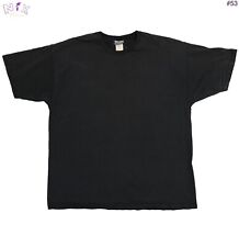 Vintage 90s Jerzees Short Sleeve Shirt Plain Black USA Made picture
