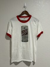 VINTAGE Schlitz Beer Shirt Adult Size Medium White Ringer Tee Mens 1980s picture