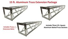 3x 5ft Lighting Square Aluminum Bolted Truss 15' span Stand Universal DJ 5' NEW  picture