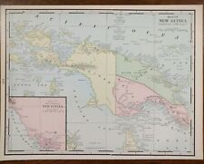Vintage 1901 NEW GUINEA Map 14