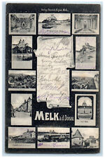 c1905 Melk a.d. Donau Austria Boat Buildings River Multiview Postcard picture