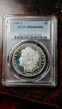 1880 S Morgan Silver Dollar $1 PCGS MS64 DMPL Deep Mirrors                  4270 picture