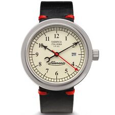 Allemano Men's '1919 DAY' Antique White Dial Black Strap DAYA1919NPPW-N picture