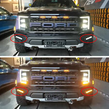 Pair DRL Daytime Running Driving Light w/Turn Signal For Ford F150 2022-2024 picture