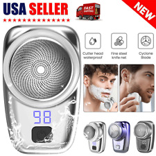 Mini-Shave Portable Electric LCD Razor Men USB Rechargeable Shaver Home Travel picture