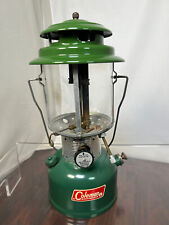 Vintage Green Coleman 220F Adjustable 2-Mantle Lantern Pyrex Glass USA 6/67 picture