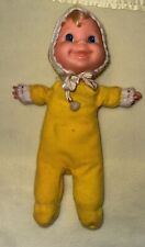 Vintage “Booful” 1970’s Mattel Bean Baby Doll Blue Eyes Pink Sweater No Tag picture