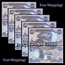 25000 New Iraqi Dinar Crisp Uncirculated 25,000 5 X 5,000 Dinar Notes - Lot of 5 picture